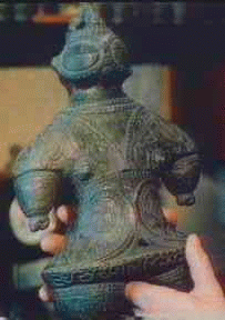 The helmet and the narrow slits over the eyes
